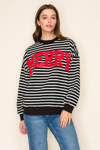 MERRY Striped Long Sleeve-2 Colors Available