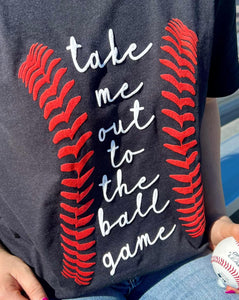 Take Me Out To The Ballgame Puff Graphic Tee