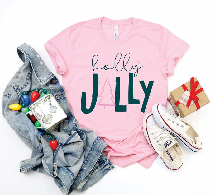 Holly Jolly Tree Graphic Tee