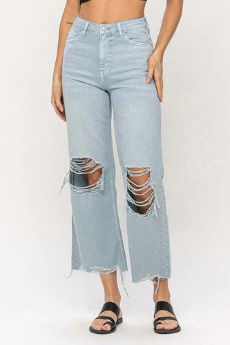 90's Vintage Cloud Blue Ankle Jeans