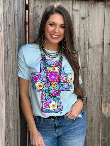 Callie Ann’s Floral Cross Graphic Tee