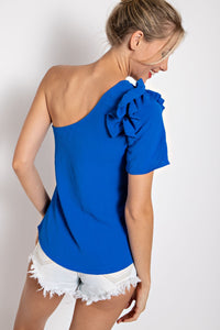 Ready For Sunshine One Shoulder Ruffle Top-Multiple Colors Available