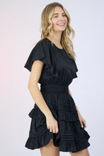 Load image into Gallery viewer, Can’t Stop You Black Ruffle Dress