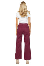 Load image into Gallery viewer, Mica Burgundy Wide Leg Jeans