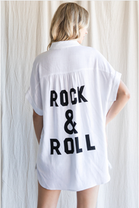 Rock & Roll White Short Sleeve Top