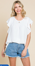 Load image into Gallery viewer, Effortless Beauty Ruffle Sleeve Top