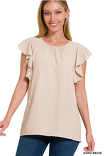 Load image into Gallery viewer, Love To Know You Ruffle Sleeve Top-Multiple Colors Available