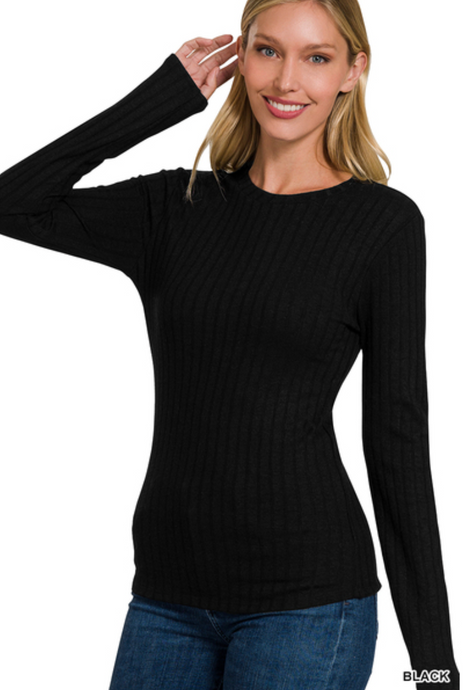 Simple Suggestions Long Sleeve Top-Multiple Colors Available