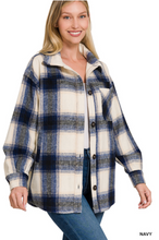 Load image into Gallery viewer, Get Cozy Plaid Shacket