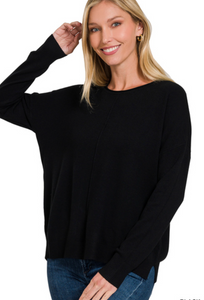 Easy Going Front Seam Sweater-Multiple Colors Available