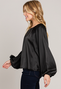 Simple and Classy Black Long Sleeve Top