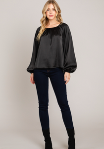 Simple and Classy Black Long Sleeve Top