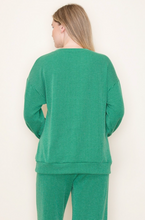 Load image into Gallery viewer, Green Jolly Ribbed Long Sleeve-Matching Bottoms Available