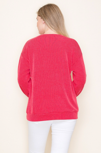 Merry Ribbed Long Sleeve-2 Colors-Matching Bottoms Available