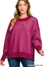 Load image into Gallery viewer, Chilly Days Exposed Seam Sweater-Multiple Colors Available