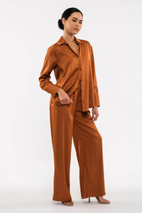 Off To Work Satin Pants-Multiple Colors Available