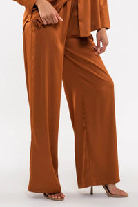 Off To Work Satin Pants-Multiple Colors Available