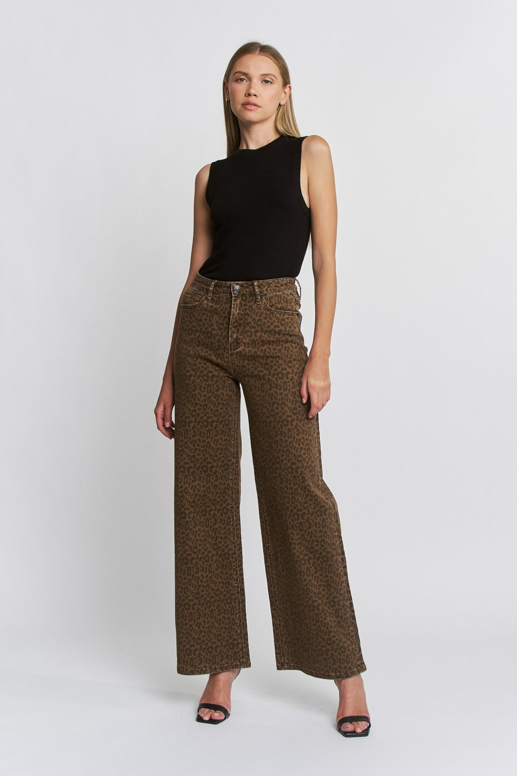 Wild About You Leopard Wide Leg Jeans