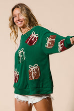 Load image into Gallery viewer, Sequin Christmas Presents Long Sleeve Top