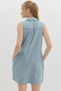 Bow Tied Beauty Denim Dress