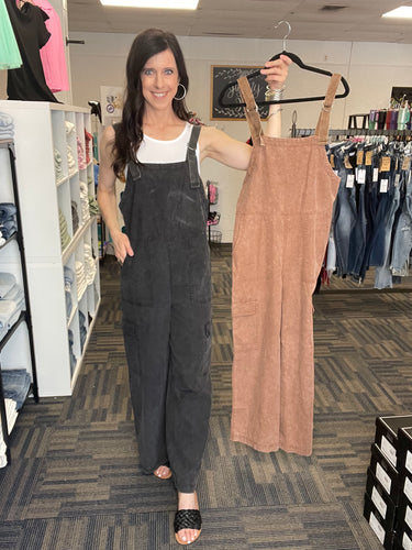 Cargo Pocket Jumpsuit-2 Colors Available