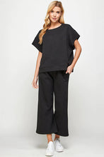 Load image into Gallery viewer, The One And Only Textured Cropped Wide Leg  Pants-Multiple Colors Available