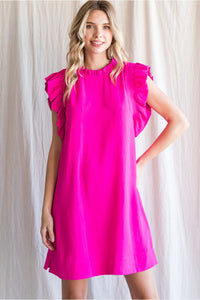 Right Where You Are Ruffle Dress-Multiple Colors Available
