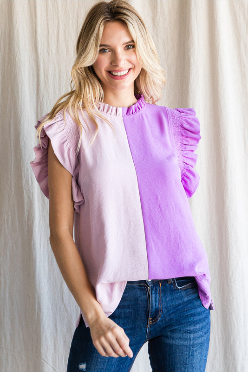 One Of A Kind Color Block Top