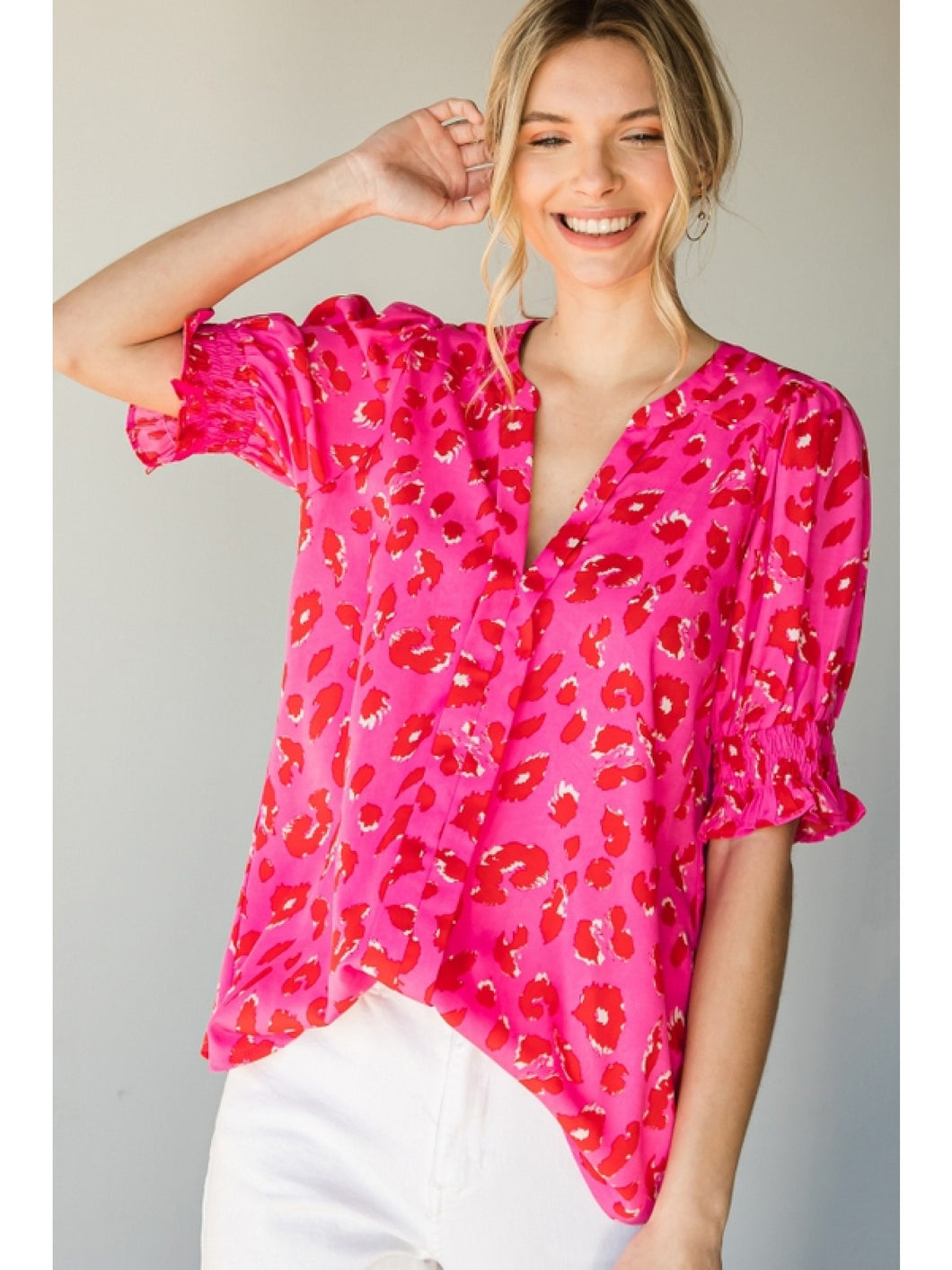 Hot Pink Leopard Chic Top