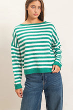 Load image into Gallery viewer, Striped Darling Off The Shoulder Long Sleeve