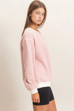 Load image into Gallery viewer, Stripes Ahead Long Sleeve Off The Shoulder Top