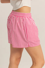 Load image into Gallery viewer, Striped Elastic Waist Shorts-Multiple Colors Available
