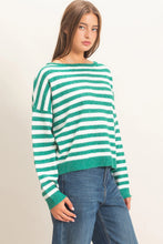 Load image into Gallery viewer, Striped Darling Off The Shoulder Long Sleeve