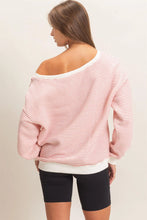 Load image into Gallery viewer, Stripes Ahead Long Sleeve Off The Shoulder Top