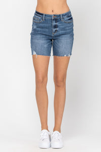 Judy Blue Better Than Ever Shorts-Medium Wash