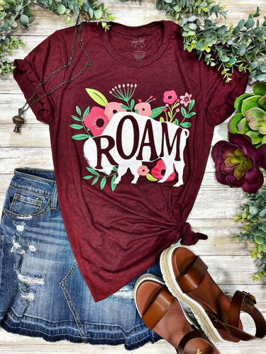 Floral Roam Buffalo Graphic Tee