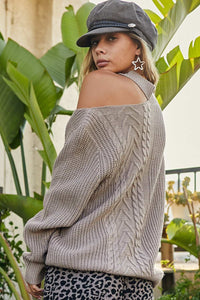 Camila Taupe Gray Sweater