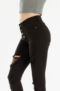 Aspermont High Rise Ankle Skinny Jeans-Black and White Available