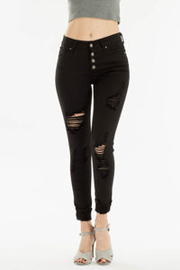 Aspermont High Rise Ankle Skinny Jeans-Black and White Available