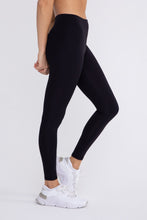 Load image into Gallery viewer, Ribbed High-Waist Black Full Length Leggings