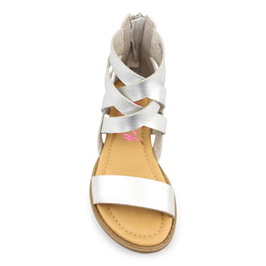 Girls Silver Blowfish Sandals