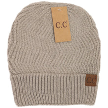 Load image into Gallery viewer, Chevron Knit Cuff Beanie-3 Colors Available