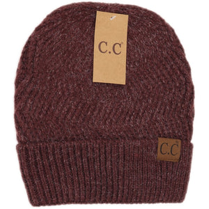 Chevron Knit Cuff Beanie-3 Colors Available