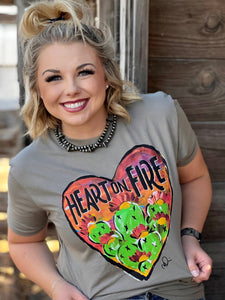 Callie Ann Stelter Heart On Fire Graphic Tee