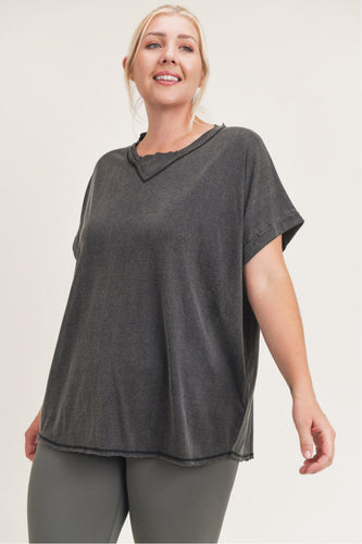 Keep It Casual Mineral Washed Top-Multiple Colors Available