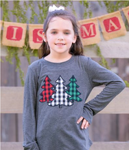 Load image into Gallery viewer, Little Girls Festive Forest Long Sleeve