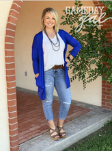 Load image into Gallery viewer, Erica Royal Blue Solid  Cardigan