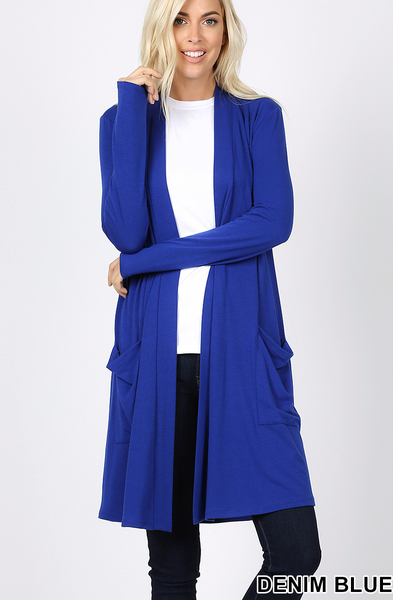Plus Basic Solid Cardigan-Multiple Colors Available