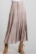 Load image into Gallery viewer, Sabrina Taupe Long Tiered Skirt