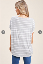 Load image into Gallery viewer, Stripe It Up Short Sleeve Top-4 Colors Available
